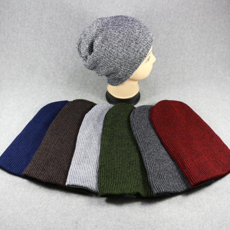 Korean Style Striped Knit Hat Warm Beanie Hat Unisex