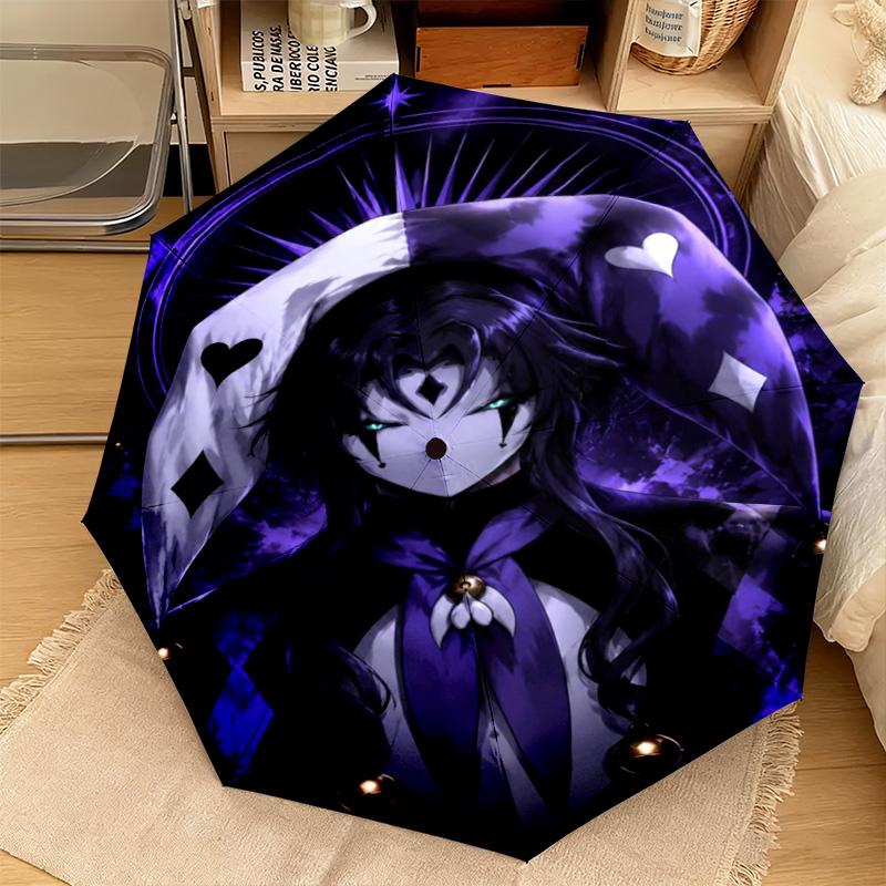 Jester pierrot Automatic Umbrella Suitable Travel Portable Umbrella Outdoor Sun Shading Umbrella Gift Daily Essentials