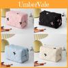 Cotton Fabric Bow Knot Makeup Bag With Zipper For Women And Men