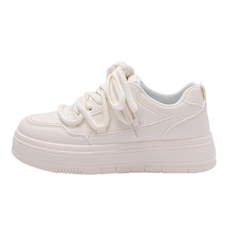 Fashion Women's Sports Shoes Summer Women's Sports Thick-Soled Shoes Mesh Lace-up Women's Casual Fashion Vulcanized Shoes