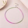 Simple Bohemia Rainbow Seed Beads Necklace Candy Color Handmade Choker Necklace Colorful Neck Chain Women's Collar Jewelry