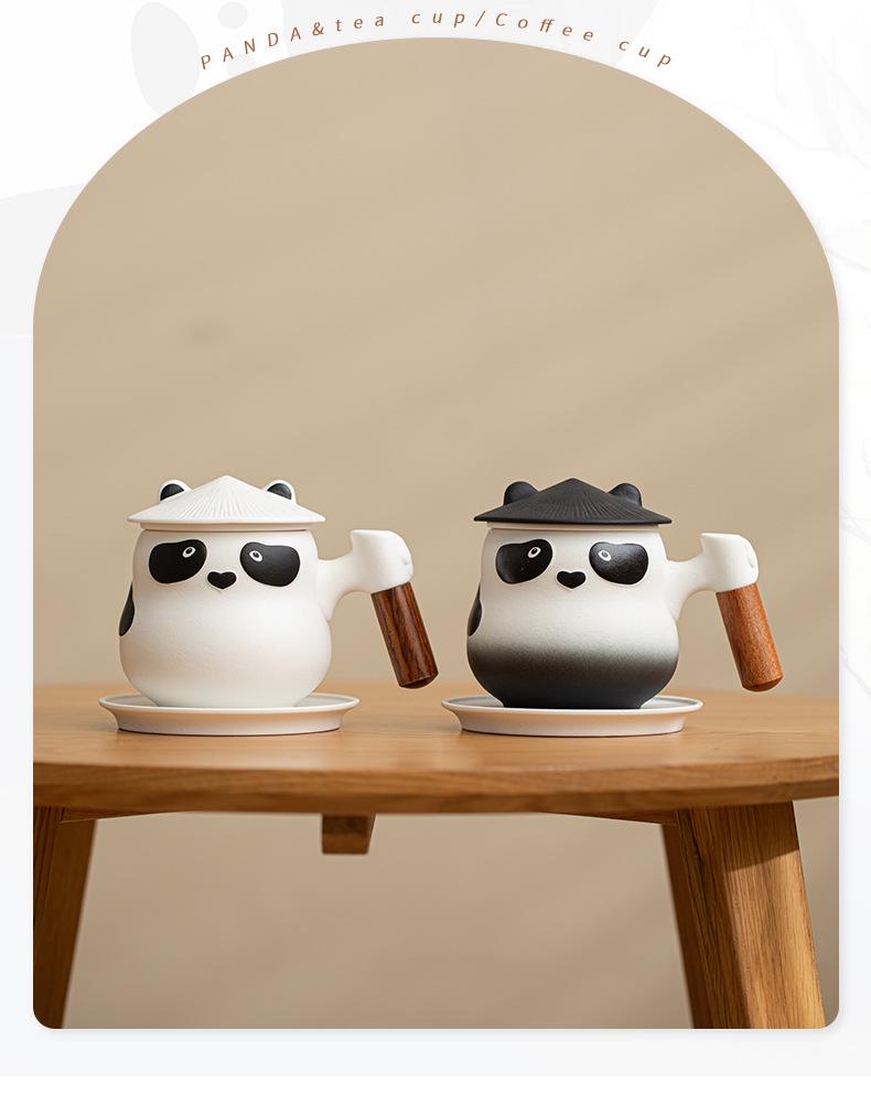 Panda Ceramic Tea & Water Separation Mug for Home & Office