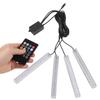 Interior Car Ambient Light 4 Lines Multifunction Microphone Universal Colorful Car Sole LED Lamp