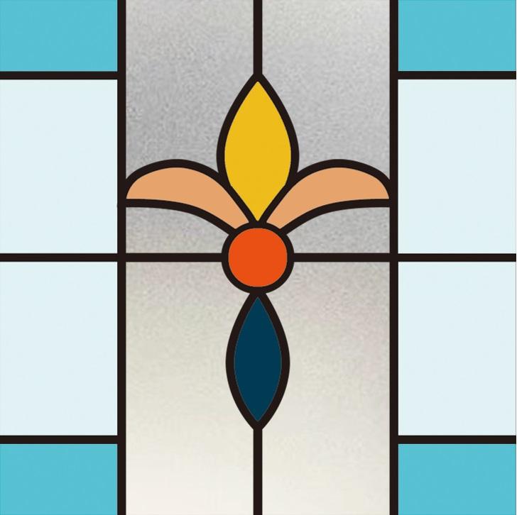 

Custom size Window Film Stained Glass Films Frosted Privacy Film Static Cling Removable Sticker Bedroom Kitchen Bathroom Decor (as the picture,50X50cm)