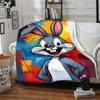1pc Bugs Bunny Blanket Lightweight Flannel Throw For Sofa, Bed, Travel, Camping, Livingroom, Office, Couch, Chair, And Bed