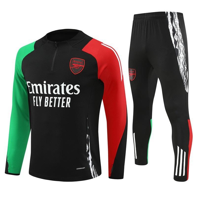 Autumn And Winter Real Madrid Barcelona Arsenal Training Suit Long Sleeve Half Zipper Football Suit Sportswear Adult Suit