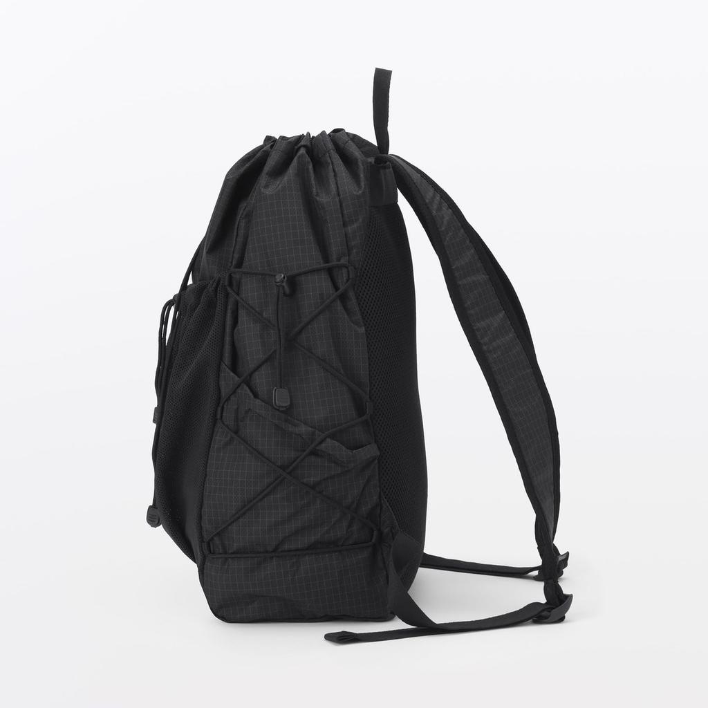MUJI Water Repellent Ripstop Backpack 23L Unisex EF0FVA6A Black