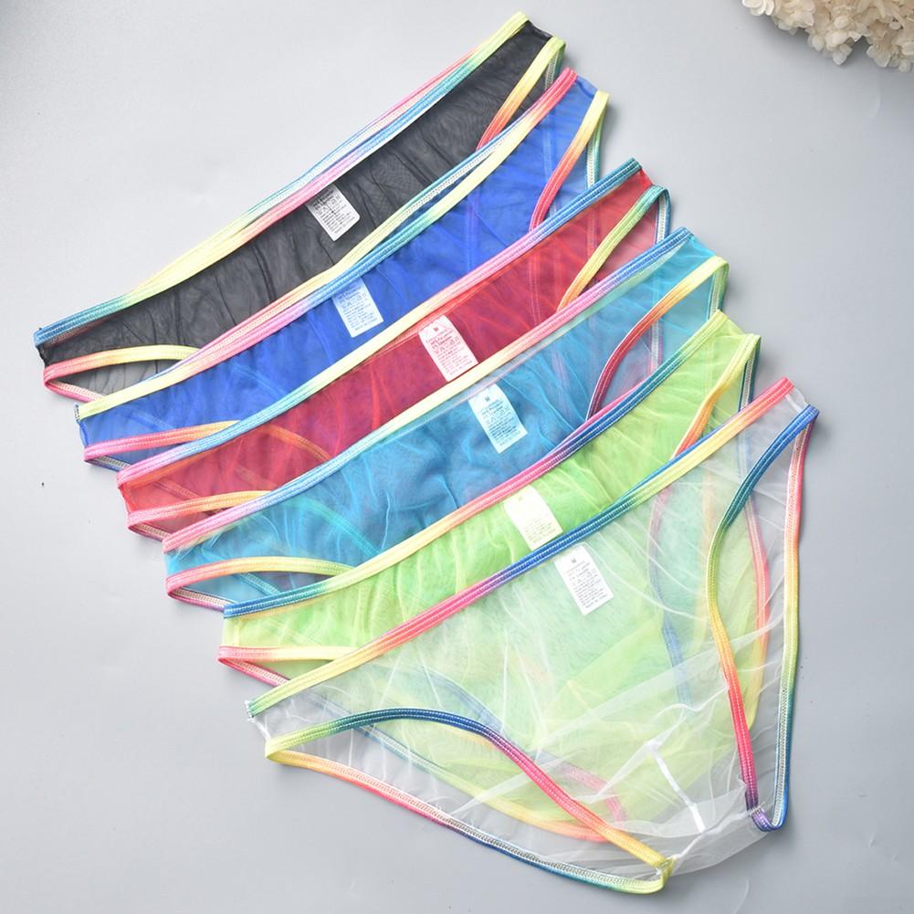 Mens Sexy Low Waist Briefs Mesh Underwear Low Waist Mens Sexy