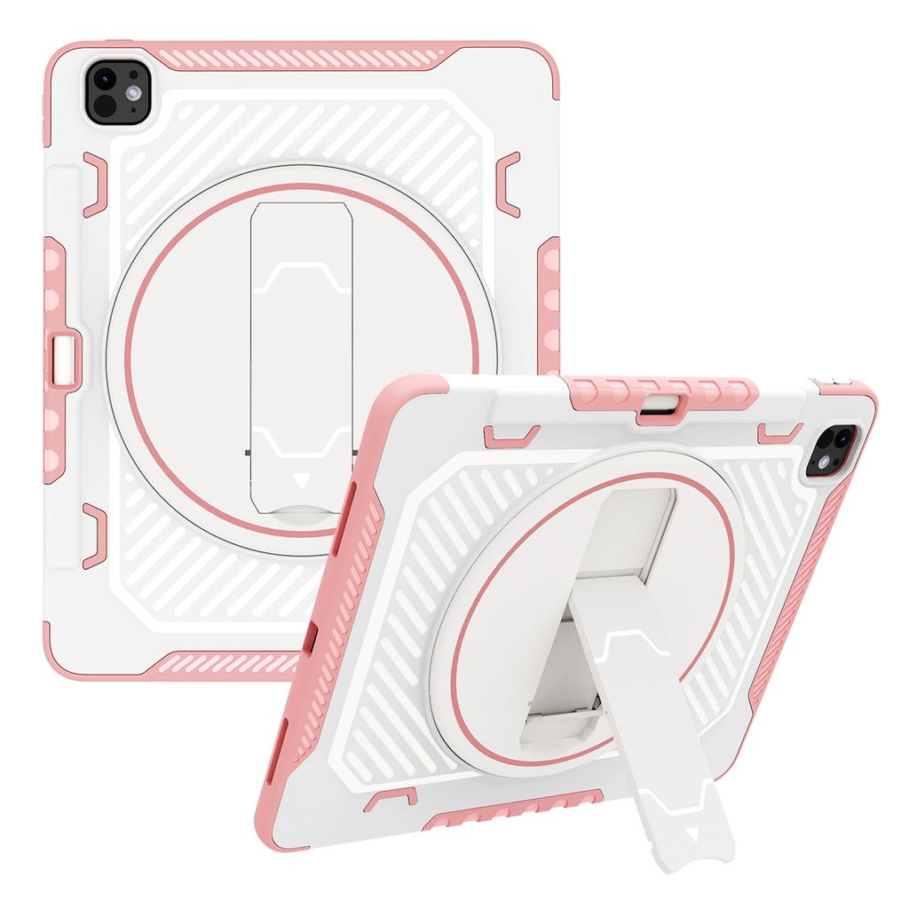 For iPad Pro 13 (2025)/13 (2024) Case Kickstand PC + TPU Shockproof Tablet Cover with Pen Slot