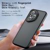 For Honor 400 Pro 5G (Global) Case Skin-Touch TPU + PC Matte Phone Back Cover, Transparent Black