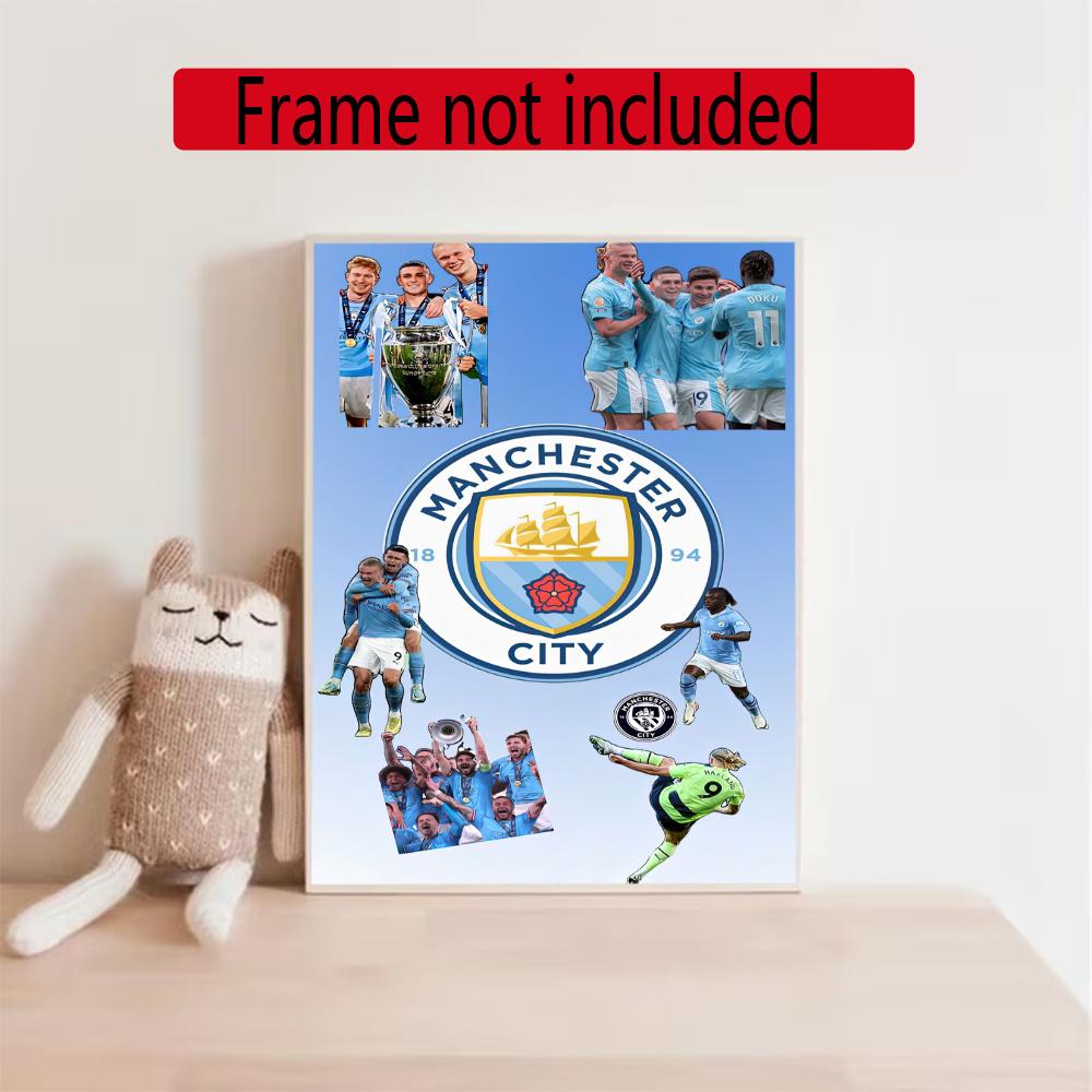 Manchester City 5D Diy Diamond Painting Round Diamond Diy Frameless Holiday Artwork Suitable For Home Office Wall Decoration
