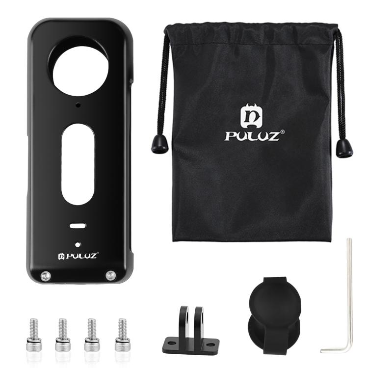 For Insta360 X3 PULUZ Metal Protective Cage Rig Housing Frame with Silicone Lens Cover (Black)