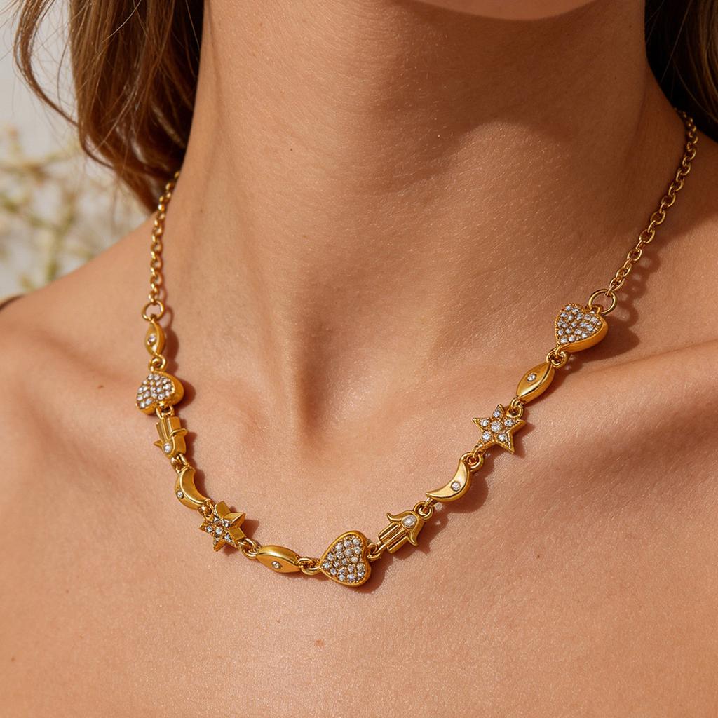 Cz Heart Butterfly Pendant Necklace For Women Luxury Sparkling Cubic Zirconia Y-Shaped Lariat Necklaces Elegant Jewelry Gift