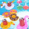 Flamingo Swimming Pool Drink Cup Stand Holder Float Toy Coasters Inflatable Drink Holder For Beverage Bottle Pool Party Kids Toy