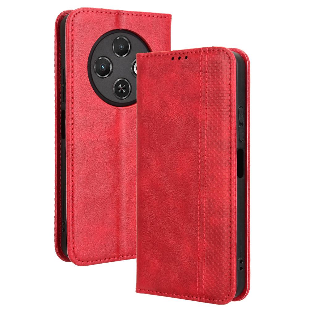 For TECNO Spark 30C 4G kL5n Leather Case Wallet Stand Retro Texture Phone Cover