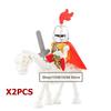 Skeleton Soldier Army King Knight Undead Horse Warrior Bricks Building Block Ringwraith Saddle Roman Soldiers Sword Waffen Toys