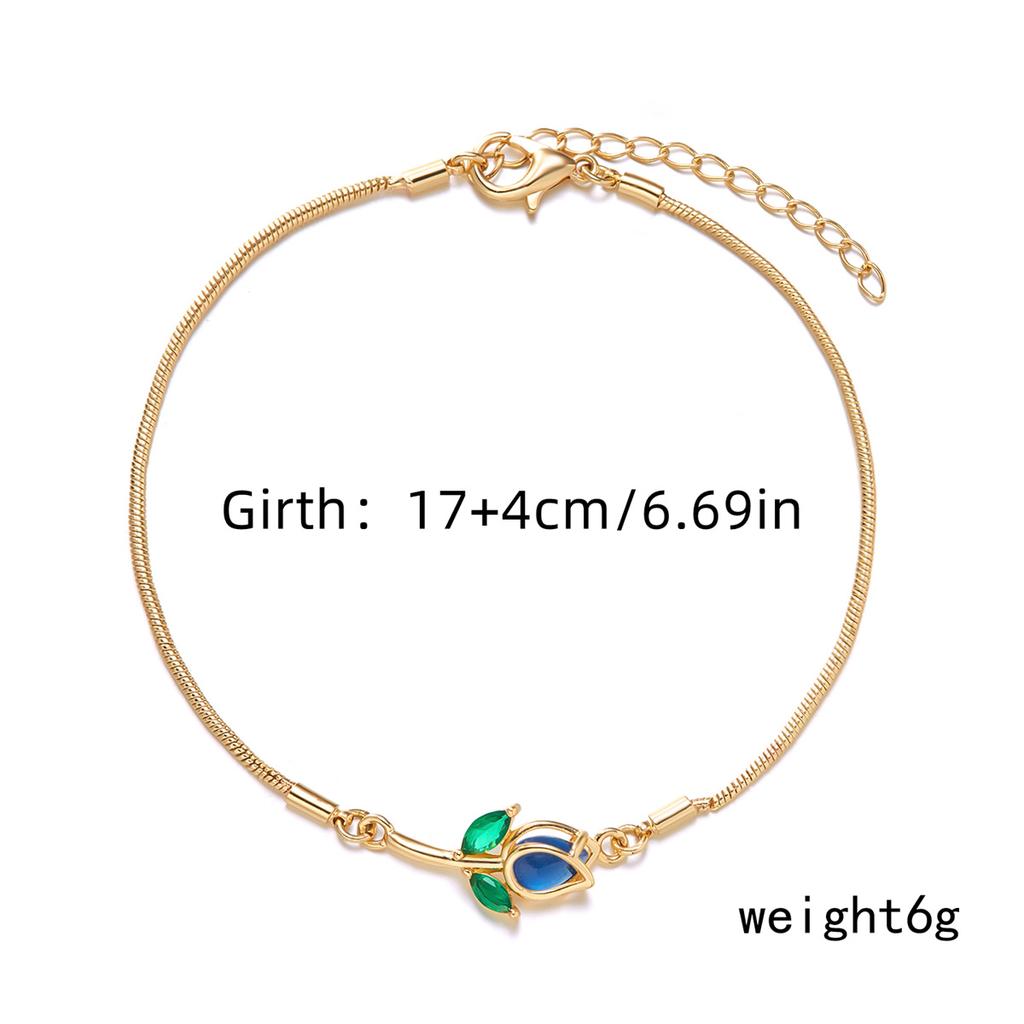 Koreanische Leichte Luxus Tulpenblumen Armbänder Für Frauen Elegante Bunte Emaille Florale Handgelenkketten Armband Hochzeit Party Schmuck