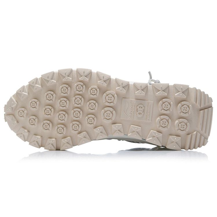 Li Ning Fangyuan Eternal Wildlederstoff Retro Stoßdämpfend Rutschfest Abriebfest Leicht Low-Top Laufschuhe Damen Sneaker AGCR058-8