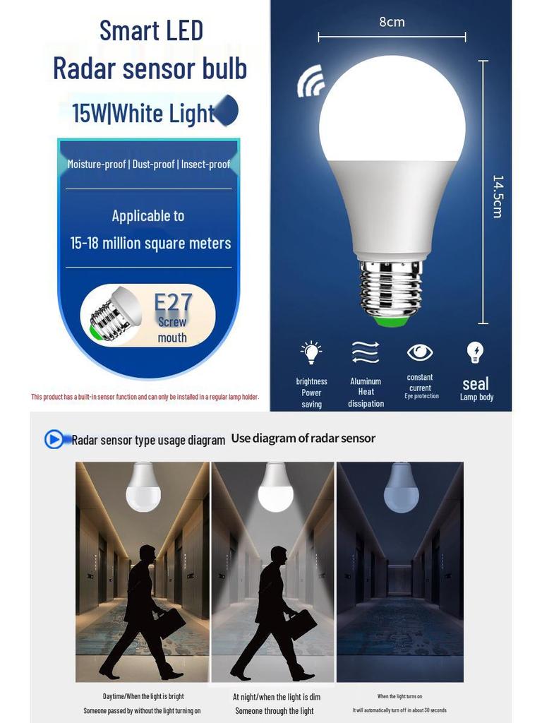 Voice-Activated LED Corridor Light with Infrared Human Detection and Radar Voice Control