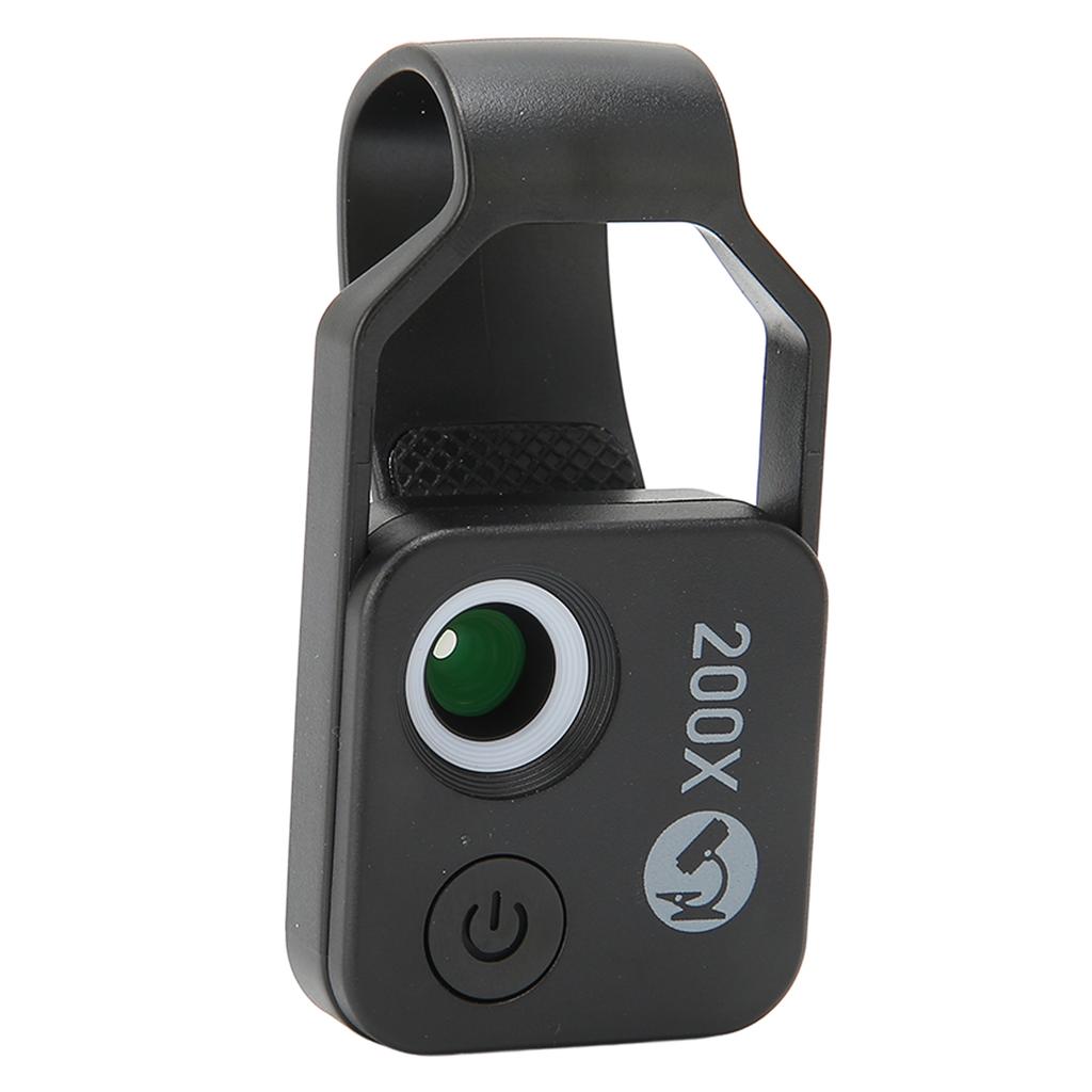 200X Phone Mini Pocket Microscope with CPL Lens Universal Phone Microscope Clip for IPhone for AndriodBlack