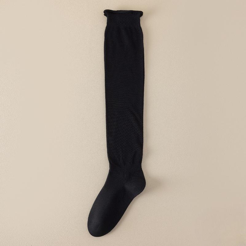 Cotton Pile Stockings, Children's Fine-spun Cotton Mid-calf Socks, Paired with Boots, Seamless Long Stockings