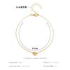 Hot-selling in Europe and America, versatile in summer, simple and sexy heart-shaped love peach heart anklet, wholesale
