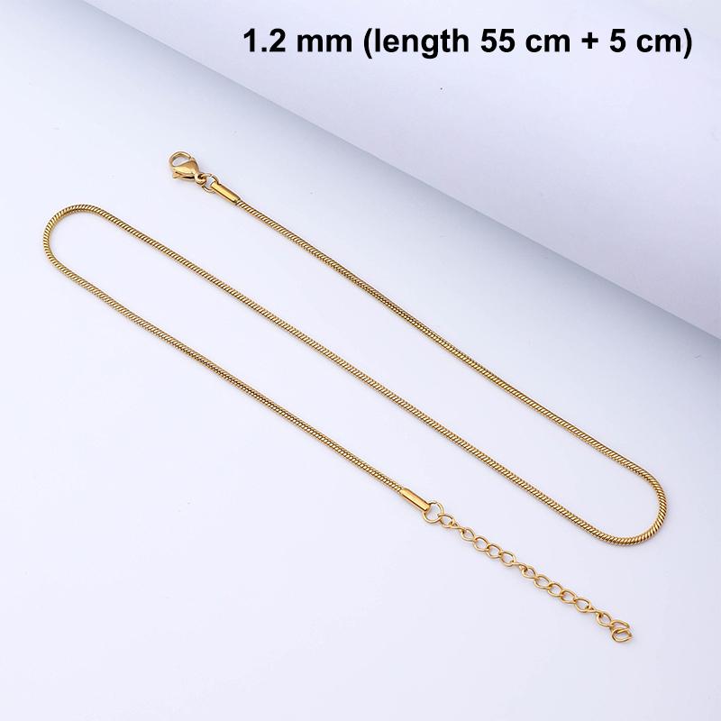 0.9/1.2/1.5/2.0Mm Stainless Steel Necklace For Men Hip Hop Titanium Steel Square Snake Chain Necklace Jewelry Accessories