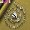 925 Sterling Silver Smooth Hollow Heart Pendant Necklace Jewelry