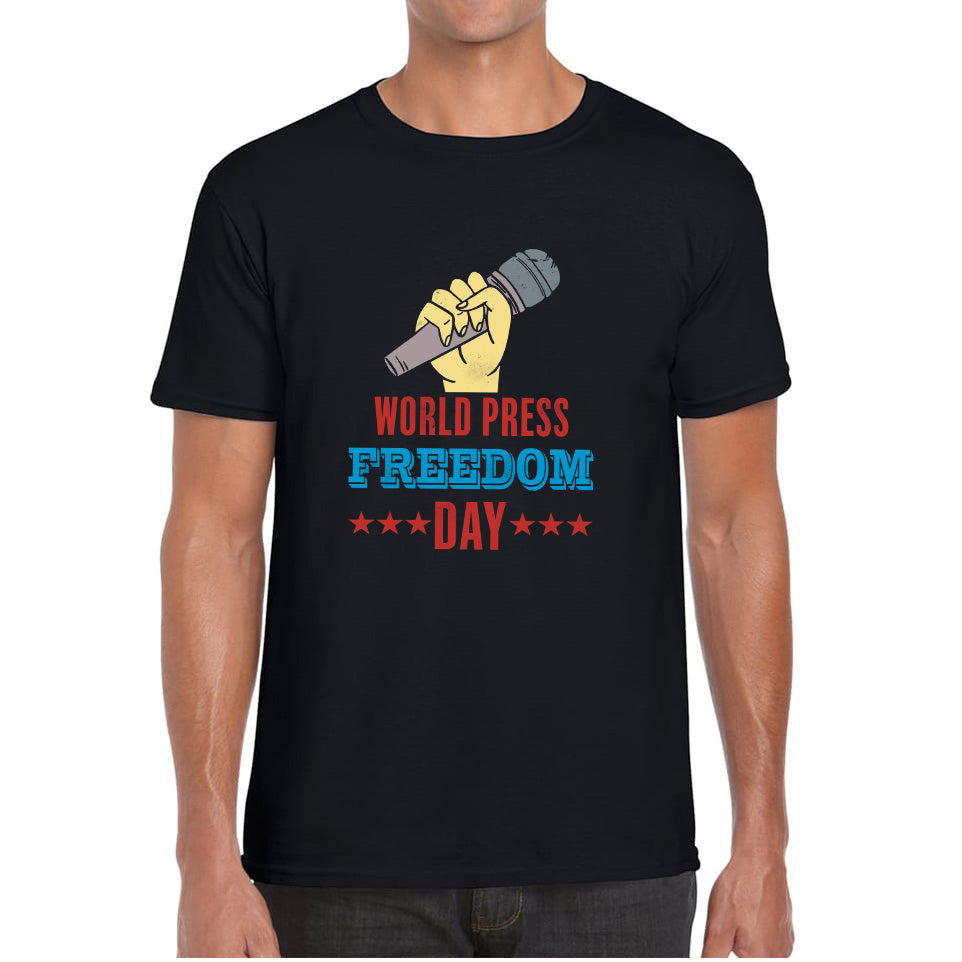 

World Press Freedom Day Tribute To Journalism Journalists Human Rights Press Day Mens Tee Top S