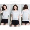 Plus Size Loose Summer Bat Sleeve Bright Silk Jersey Short Sleeve T-shirt for Women 40kg-100kg