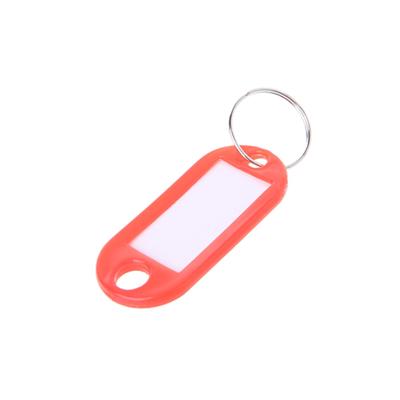 100 x ORANGE KEY TAG+ID CARDS Colour Plastic Car Fob Ring Marker Labels Identity