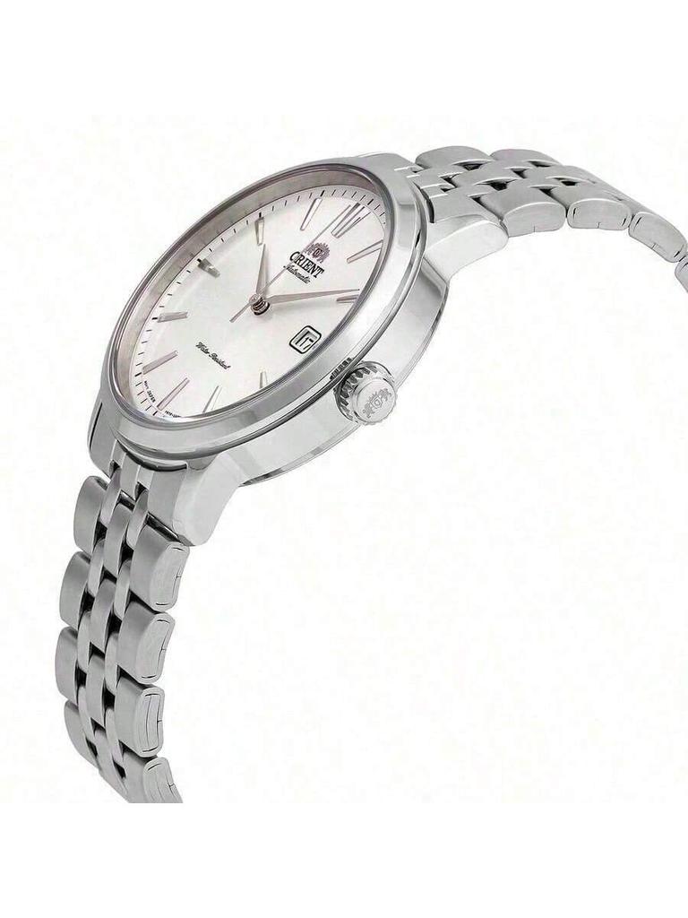 ORIENT Automatic Mechanical Waterproof Men's Watch with Calendar Back and White Dial RA-AC0F02S10B