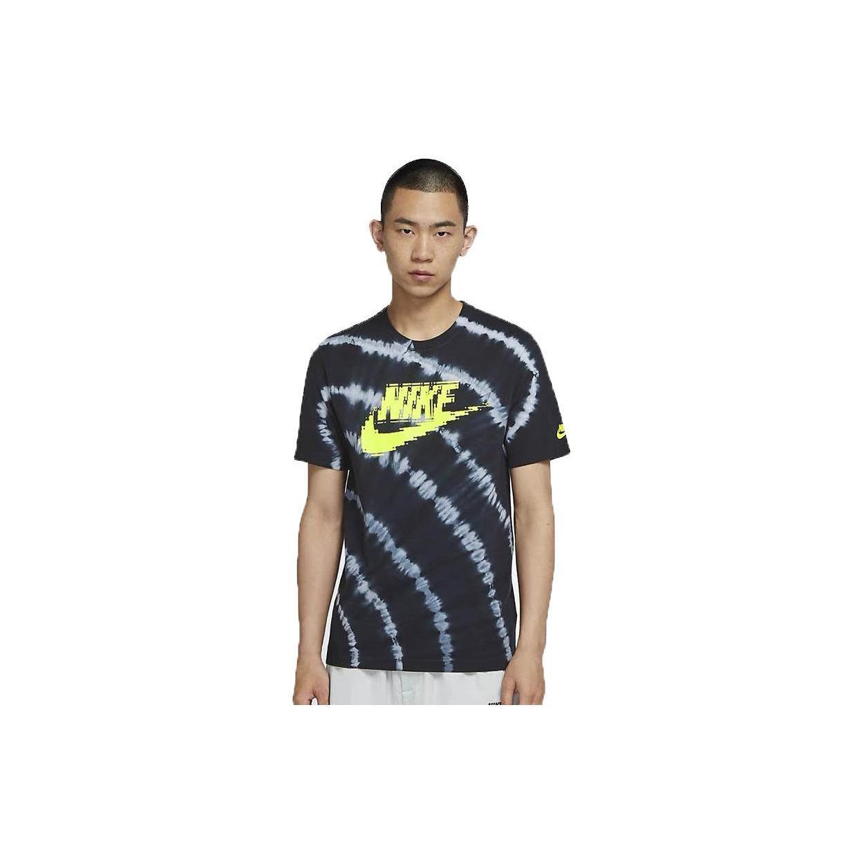 Мужские черные футболки Nike с круглым вырезом, умеренно прямой крой CU6929-043 S