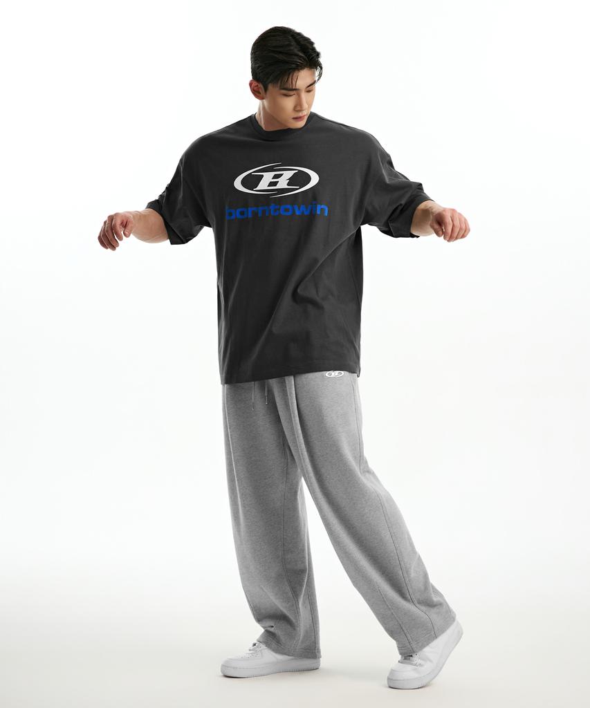 BORN TO WIN Symbol B Logo T-Shirts [Charcoal]