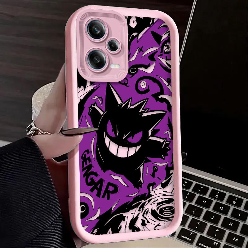 

P-Pokemon Dark Gengar Phone Case For Xiaomi Redmi Note 13 14 12 11 Pro Plus 5G 14S 12S 11S 10S 10 9 Redmi 14C 13C 12C 12 4G Etui Redmi Note 14 4G