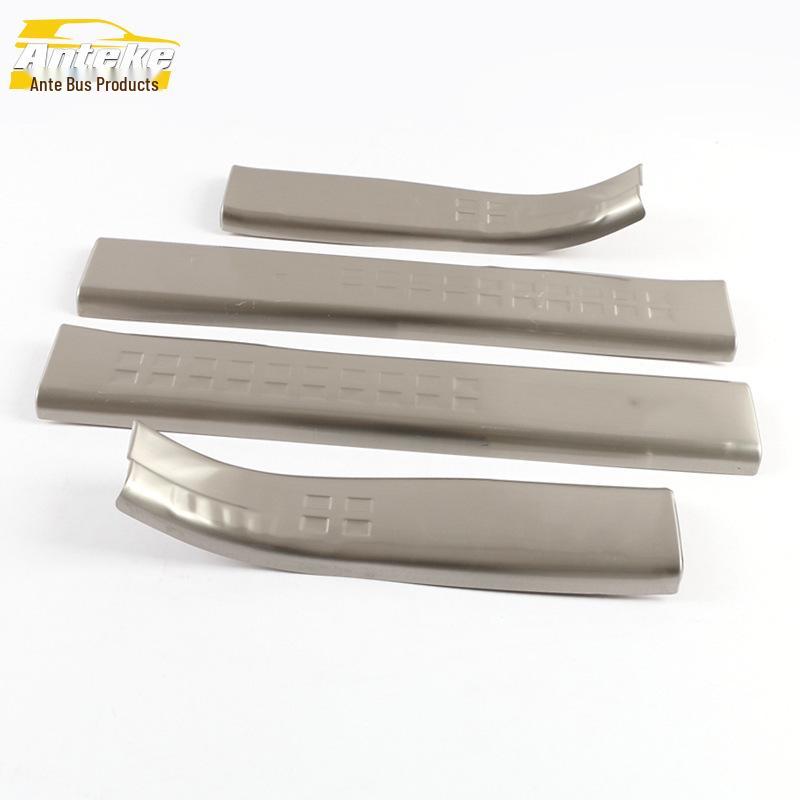 Captiva Stainless Steel Scuff-Resistant Sill Strips – Decorative Welcome Pedal Stickers