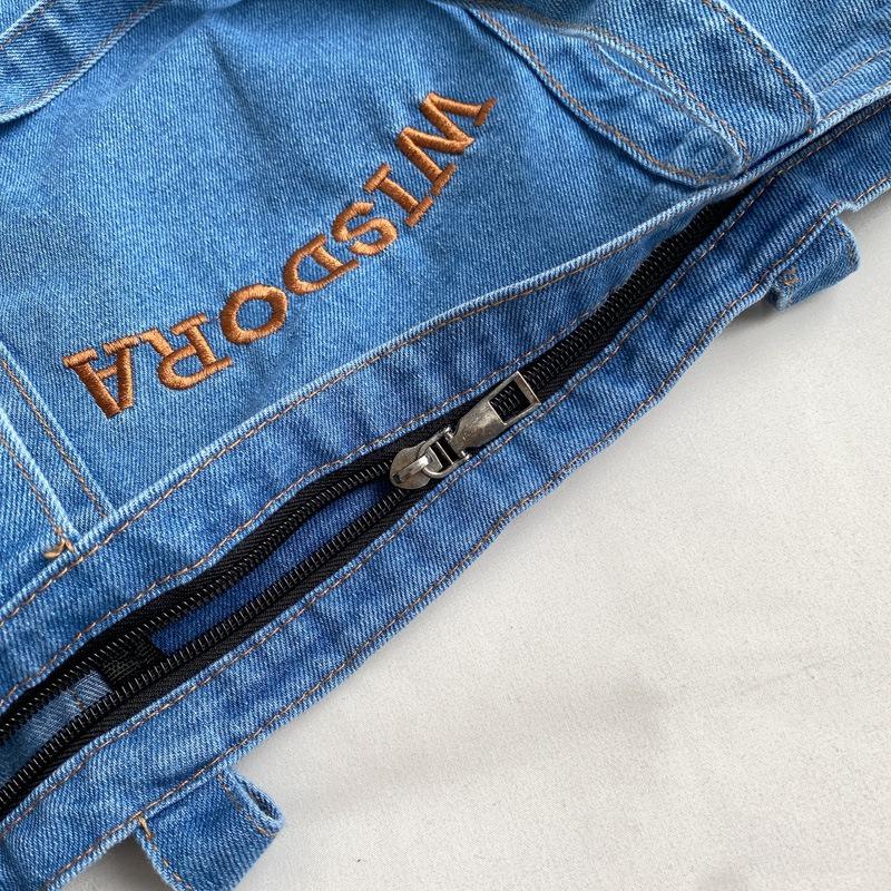 New Casual Denim Bag Women Large Capacity Shoulder Bag Letter Embroidery Denim Tote Bag
