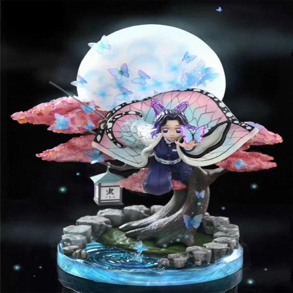 Demon Slayer Anime Figur 31cm Kochou Shinobu GK Figur PVC Statue Modell Figurine Ornament Spielzeug Geschenk