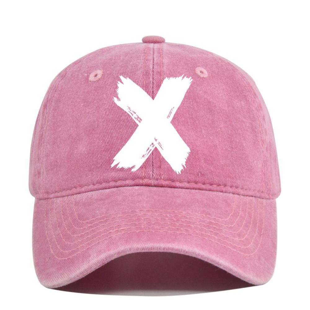 Washed x silk screen baseball cap yellowstone retro peaked cap men's and women's washed distressed sun hat cotton none
