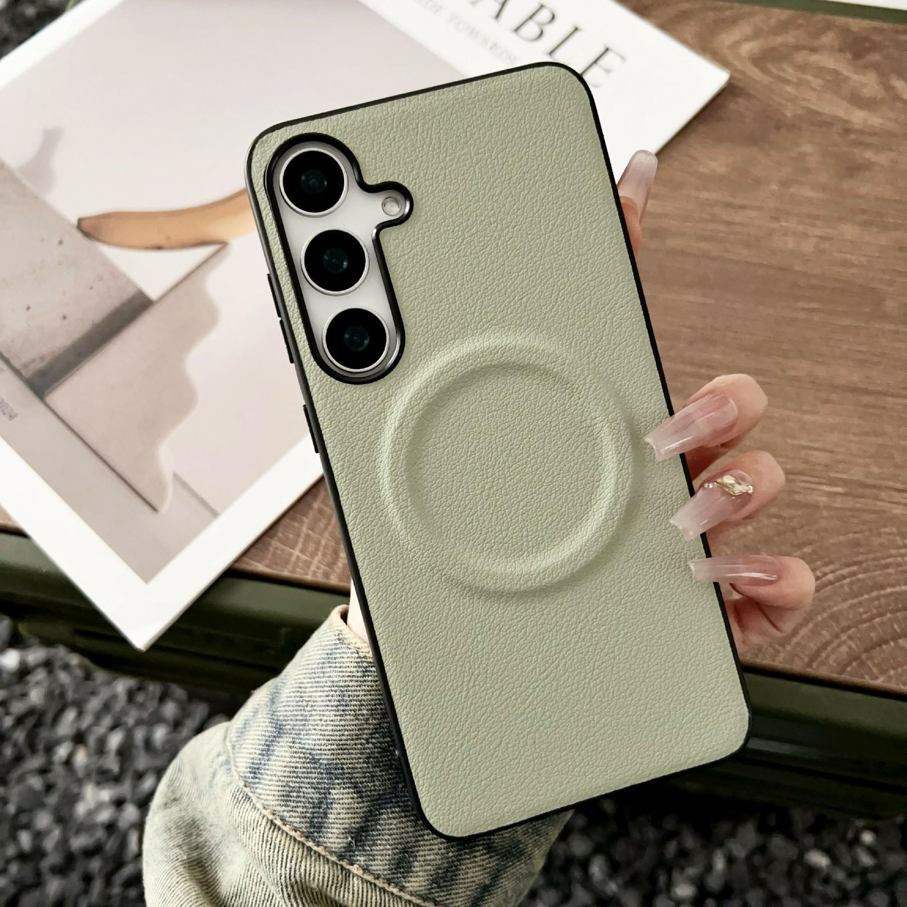 

For Samsung Galaxy A57 5G Magnetic Case PU Leather + TPU Phone Back Cover