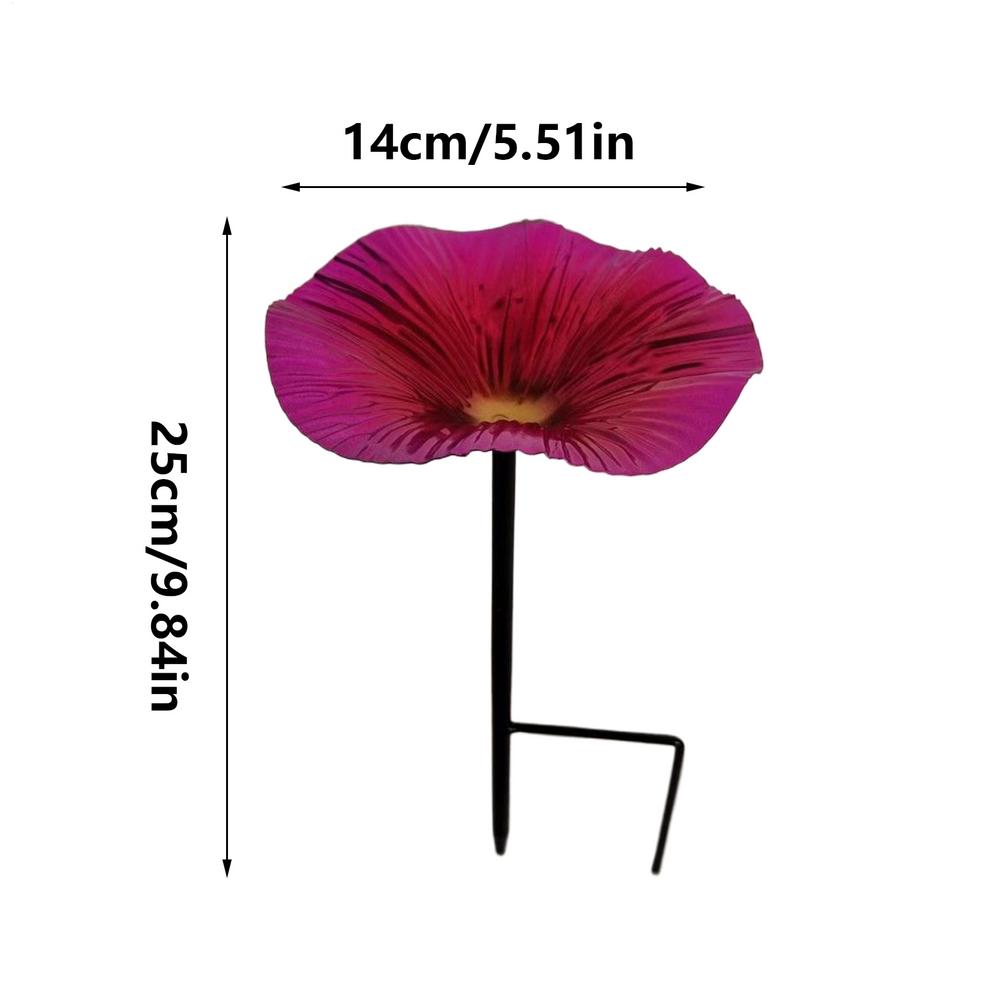 Bird waterer and feeding station Outdoor Bird Bath Pole Water Feeder Flower Shape Decorative Feeding Station Garden Decor