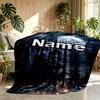 Custom Name Personalized Batman Print Blanket, Home Decor, Bedroom, Sofa, Camping, Couch, Gifts for Birthday Christmas