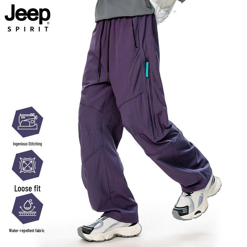 JEEP SPIRIT Men s Outdoor Relaxed Straight-Leg Cargo Pants 4XL