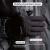 Winter Waterproof Cycling Gloves Outdoor Sports Touch Screen Fleece Gloves Non-Slip Warm Safety Protection