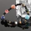 Star Handmade Jewelry Natural Stone Solar System Bangle Nine Planets Wristbands Galaxy Bracelet
