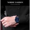 Japanese Movement Waterproof Blue Steel Band Fashion Trend Watch Trendy Men Korean Version Simple Ultra-thin Calendar Men's Watch