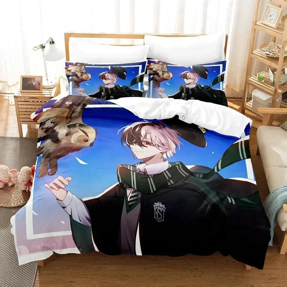 3D Print Anime Ranboo Bedding Set,Duvet Cover Comforter Bed Set Quilt Cover Pillowcase,King Queen Twin Size Boys Girls Adults