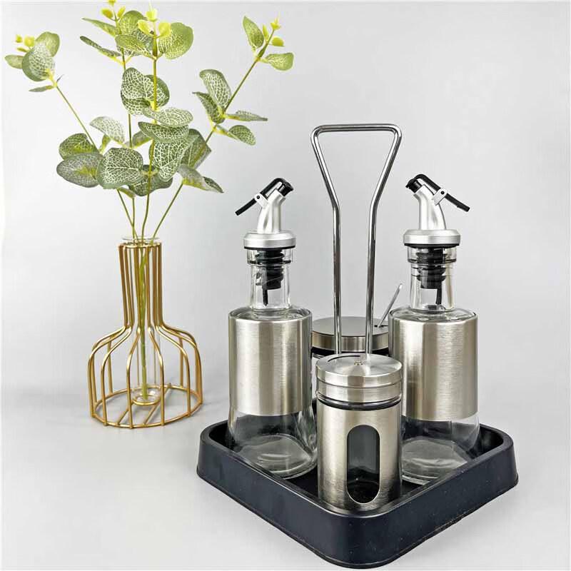 Glass Dining Table Condiment Set