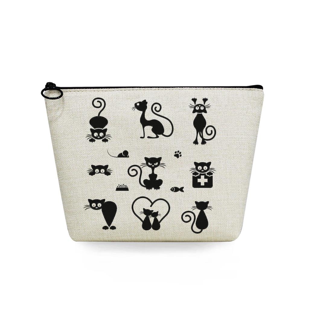Women Cartoon cat Print Cosmetic Bag Toiletries Organize Travel Storage Case 6868