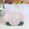 Popular pink beads flowers Embroidery table cloth cover wedding tablecloth kitchen Christmas Table Surface decoration and accessories for Home
